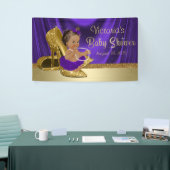 Paarse gouden hoge hak schoen etnisch meisje Baby  Spandoek (Beurs)