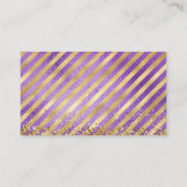 Paarse & Gouden Janitorial Meid Huishoudster Schoo Visitekaartje (Achterkant)