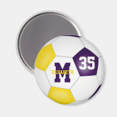 paarse gouden jongens voetbalploegen kleuren magneet (Voorkant / Achterkant)