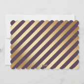 Paarse Gouden Kalligrafie Vrolijk Kerstfeest Feestdagenkaart (Achterkant)