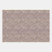Paarse gouden kerstboom strepen schitteren inpakpapier vel (Voorkant 2)