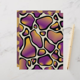 Paarse & Gouden Koe Print Patroon Scrapbook Papier