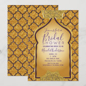 Paarse Gouden Koninklijk Indiaas Arabisch Vrijgeze Kaart (Voorkant / Achterkant)