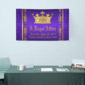 Paarse gouden koninklijke kroon spandoek (Beurs)