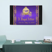 Paarse gouden koninklijke wagen spandoek (Beurs)