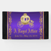 Paarse gouden koninklijke wagen spandoek (Horizontaal)