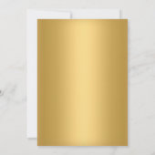 Paarse Gouden Krans Kerstfeest Uitnodiging (Achterkant)