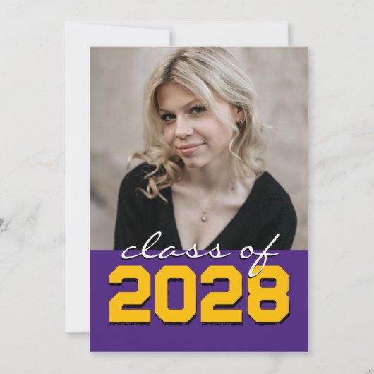 Paarse gouden krijtbord Filmstrip Afstuderen Kaart (Achterkant)