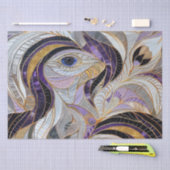 Paarse gouden lavendel witte pauw tissuepapier (Craft)