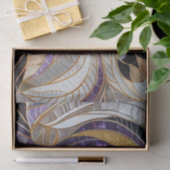 Paarse gouden lavendel witte pauw tissuepapier (Geschenk)