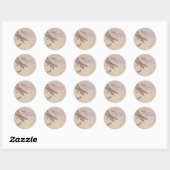Paarse & Gouden Libellen Libel Feest Favor Ronde Sticker (Vel)