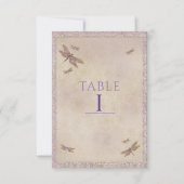 Paarse & Gouden Libellen Libel Tafelnummer (Voorkant)