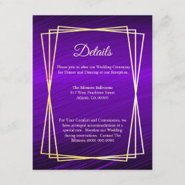 Paarse gouden Lijst Informatiekaartje