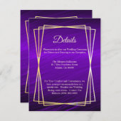 Paarse gouden Lijst Informatiekaartje (Voorkant / Achterkant)