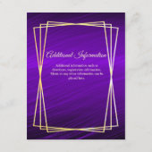 Paarse gouden Lijst Informatiekaartje (Achterkant)