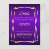 Paarse gouden Lijst Informatiekaartje (Voorkant)