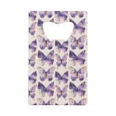 Paarse Gouden Lint Bruidsdouche Creditkaart Flessenopener (Achterkant)