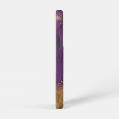 Paarse gouden Louisiana State Initiaal Naam Samsung Galaxy Hoesje (Rechterkant)