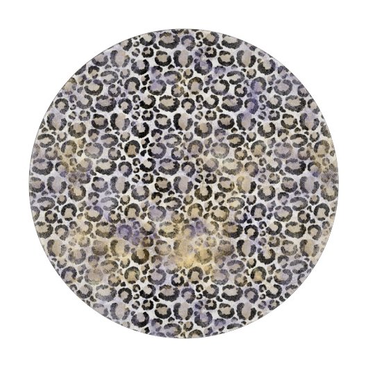 Paarse gouden luipaard print snijplank (Voorkant)