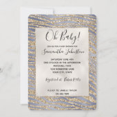 Paarse Gouden Luxe Glitter Zebraprint Kaart (Voorkant)