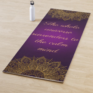 Paarse gouden mandala yogamat