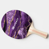 Paarse gouden marmeren aangepaste naam ping pong p tafeltennisbatje (Zijkant)