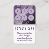 Paarse gouden marmeren medische spa huidverzorging klantenkaartje (Voorkant)