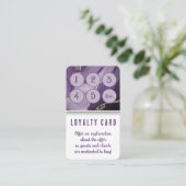 Paarse gouden marmeren medische spa huidverzorging klantenkaartje (Staand voorkant)