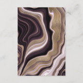 Paarse & Gouden Marmeren QRCode Wedding Enclosure  Informatiekaartje (Achterkant)