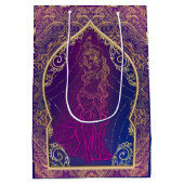 Paarse & Gouden Marokkaanse Arabische Buik Dancing Medium Cadeauzakje (Achterkant)