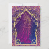 Paarse Gouden Marokkaanse Buikdansen Vrijgezellenf Kaart (Achterkant)