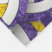 paarse gouden meisjes volleybalteam kleuren monogr fleece deken (Hoek)