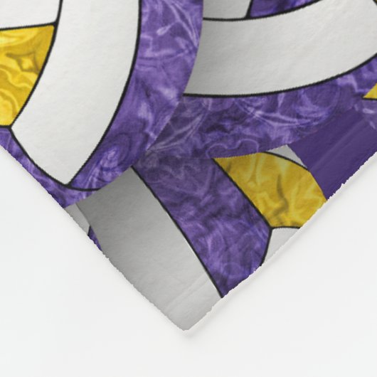 paarse gouden meisjes volleybalteam kleuren monogr fleece deken (Hoek)
