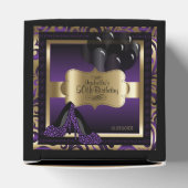 Paarse & Gouden Metallic - 00e Verjaardag | DIY-te Bedankdoosjes (Bovenkant)