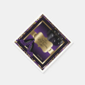 Paarse & Gouden Metallic - 00e Verjaardag | DIY-te Servet (Hoek)