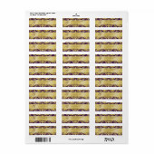 Paarse Gouden Monogram Kerst Adresetiketten Etiket (Full Sheet)