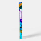 Paarse Gouden N Turquoise Margrieten Case-Mate iPhone Case (Achterkant / Links)