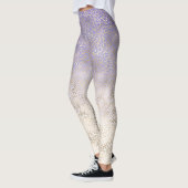 Paarse gouden ombre luipaard print leggings (Links)