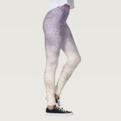 Paarse gouden ombre luipaard print leggings (Rechts)