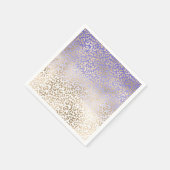 Paarse gouden ombre luipaard print servet (Hoek)