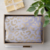Paarse gouden ombre luipaard print tissuepapier (Geschenk)