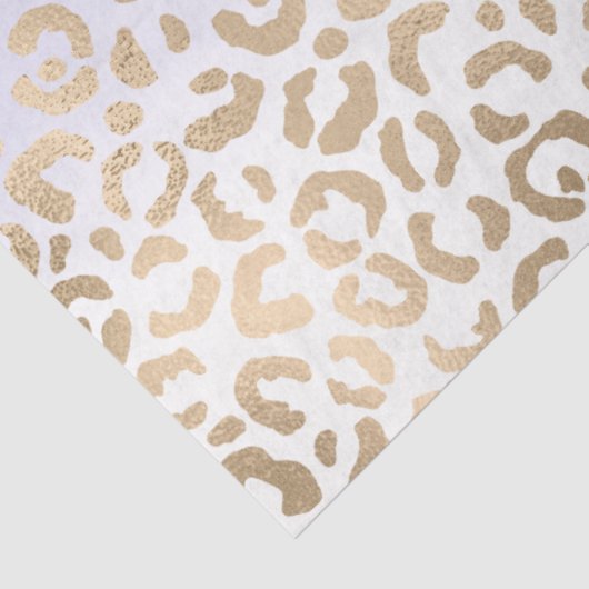 Paarse gouden ombre luipaard print tissuepapier (Detail)