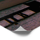 paarse gouden oranje strandzonsondergang poster (Hoek)