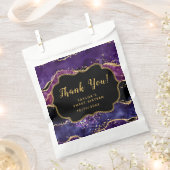 Paarse gouden pailletten agaat lief zestien dank u bedankzakje (Geknipt)