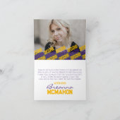 Paarse & gouden paw print Afstuderen vouwen 2 foto Bedankkaart (Binnen)