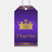 Paarse gouden prinses cadeau Labels Cadeaulabel (Achterkant)