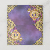 Paarse Gouden Prinses Carriage Table Plaatskaarten Plaatskaartje (Buitenkant ongevouwen)