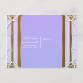 Paarse gouden prinses kroonwagen Save the Date Aankondigingskaart (Achterkant)