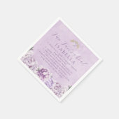 Paarse Gouden Quinceañera Party Leuke Feiten Serve Servet (Hoek)