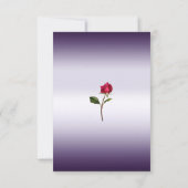 Paarse & Gouden Rood Rose Beauty Wedding RSVP Reag Kaart (Achterkant)